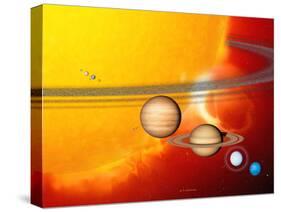 Sun And Its Planets-Detlev Van Ravenswaay-Stretched Canvas