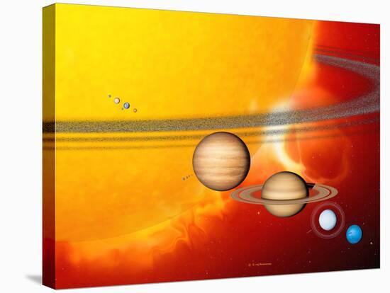 Sun And Its Planets-Detlev Van Ravenswaay-Stretched Canvas