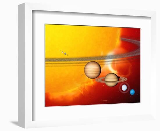 Sun And Its Planets-Detlev Van Ravenswaay-Framed Premium Photographic Print