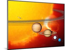 Sun And Its Planets-Detlev Van Ravenswaay-Mounted Premium Photographic Print