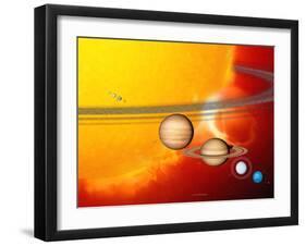 Sun And Its Planets-Detlev Van Ravenswaay-Framed Premium Photographic Print