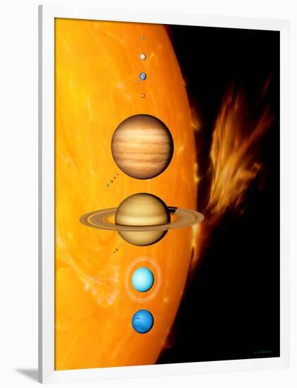 Sun And Its Planets-Detlev Van Ravenswaay-Framed Photographic Print