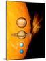 Sun And Its Planets-Detlev Van Ravenswaay-Mounted Photographic Print