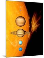 Sun And Its Planets-Detlev Van Ravenswaay-Mounted Photographic Print