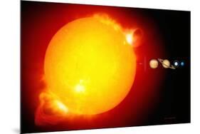 Sun And Its Planets-Detlev Van Ravenswaay-Mounted Photographic Print