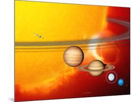 Sun And Its Planets-Detlev Van Ravenswaay-Mounted Photographic Print