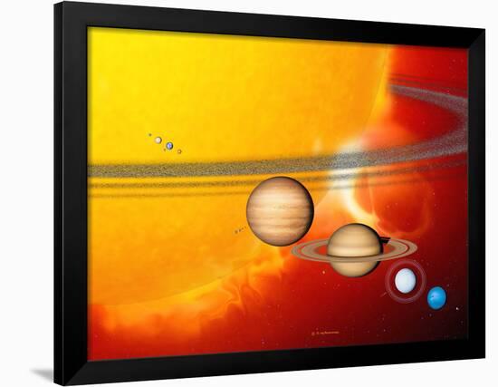 Sun And Its Planets-Detlev Van Ravenswaay-Framed Photographic Print