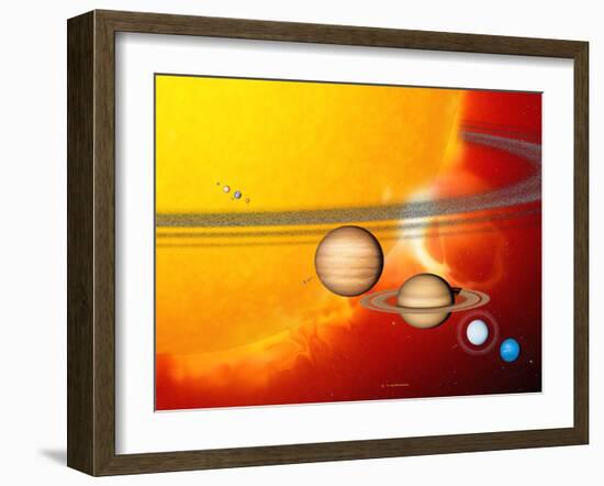 Sun And Its Planets-Detlev Van Ravenswaay-Framed Photographic Print