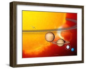 Sun And Its Planets-Detlev Van Ravenswaay-Framed Photographic Print