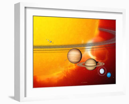 Sun And Its Planets-Detlev Van Ravenswaay-Framed Photographic Print