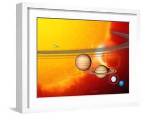 Sun And Its Planets-Detlev Van Ravenswaay-Framed Photographic Print