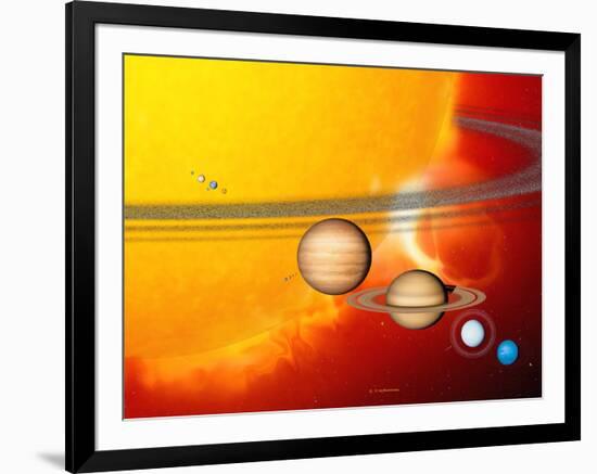 Sun And Its Planets-Detlev Van Ravenswaay-Framed Photographic Print