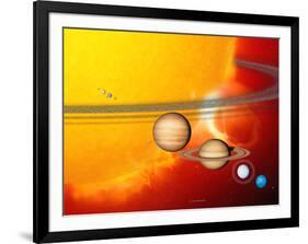 Sun And Its Planets-Detlev Van Ravenswaay-Framed Photographic Print