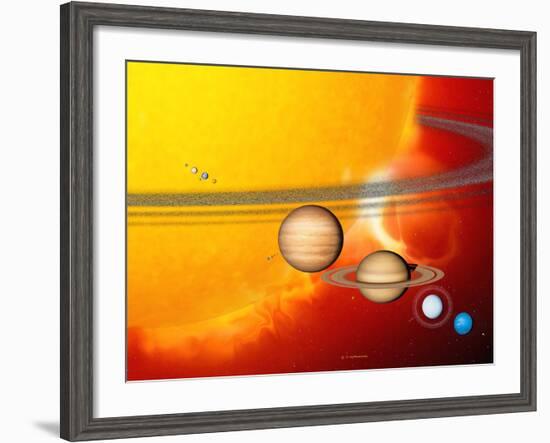 Sun And Its Planets-Detlev Van Ravenswaay-Framed Photographic Print