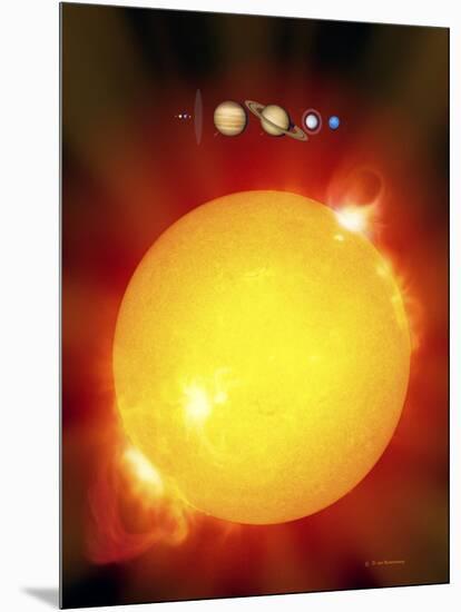 Sun And Its Planets-Detlev Van Ravenswaay-Mounted Photographic Print