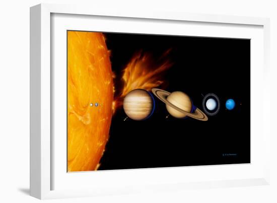 Sun And Its Planets-Detlev Van Ravenswaay-Framed Photographic Print