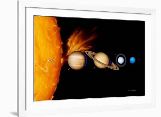 Sun And Its Planets-Detlev Van Ravenswaay-Framed Photographic Print