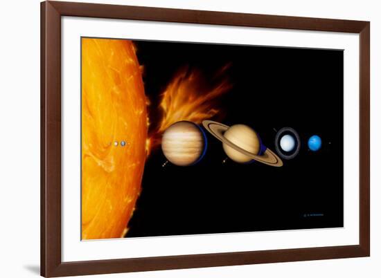 Sun And Its Planets-Detlev Van Ravenswaay-Framed Photographic Print