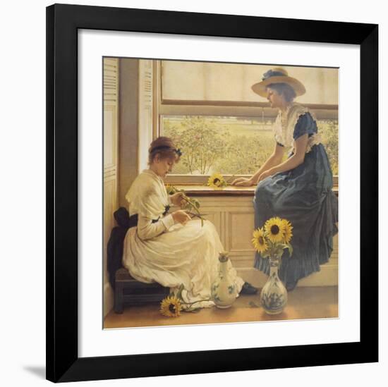 Sun and Moon Flowers-George Dunlop Leslie-Framed Premium Giclee Print