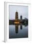 Sun and Moon Pagodas Located on Banyan Lake, Guilin, China-Terry Eggers-Framed Photographic Print