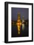 Sun and Moon Pagodas Located on Banyan Lake, Guilin, China-Terry Eggers-Framed Photographic Print