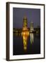 Sun and Moon Pagodas Located on Banyan Lake, Guilin, China-Terry Eggers-Framed Photographic Print