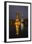 Sun and Moon Pagodas Located on Banyan Lake, Guilin, China-Terry Eggers-Framed Photographic Print