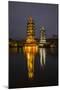 Sun and Moon Pagodas Located on Banyan Lake, Guilin, China-Terry Eggers-Mounted Photographic Print