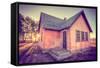 Sun and Old Mormon House, Mormon Row, Wyoming-Vincent James-Framed Stretched Canvas