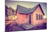 Sun and Old Mormon House, Mormon Row, Wyoming-Vincent James-Mounted Photographic Print