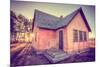 Sun and Old Mormon House, Mormon Row, Wyoming-Vincent James-Mounted Photographic Print