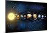 Sun and Planets of the Solar System-ChrisGorgio-Mounted Photographic Print