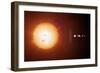 Sun And Planets, Size Comparison-Detlev Van Ravenswaay-Framed Premium Photographic Print