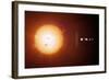 Sun And Planets, Size Comparison-Detlev Van Ravenswaay-Framed Premium Photographic Print