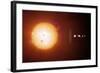 Sun And Planets, Size Comparison-Detlev Van Ravenswaay-Framed Premium Photographic Print