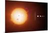 Sun And Planets, Size Comparison-Detlev Van Ravenswaay-Mounted Photographic Print