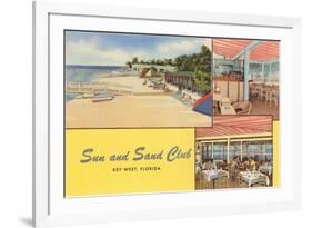 Sun and Sand Club, Key West, Florida-null-Framed Premium Giclee Print