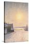 Sun and Snow, Scene from Stockholm-Per Ekstrom-Stretched Canvas