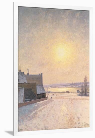 Sun and Snow, Scene from Stockholm-Per Ekstrom-Framed Giclee Print