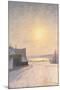 Sun and Snow, Scene from Stockholm-Per Ekstrom-Mounted Giclee Print