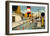 Sun and Sports Deck of Ocean Liner-null-Framed Art Print