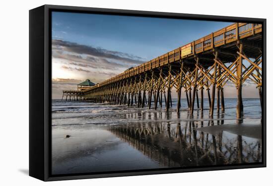 Sun Bath on Folly Beach-Danny Head-Framed Stretched Canvas