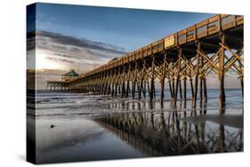 Sun Bath on Folly Beach-Danny Head-Stretched Canvas