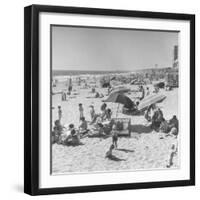 Sun Bathers at Hermosa Beach-null-Framed Photographic Print