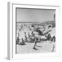 Sun Bathers at Hermosa Beach-null-Framed Photographic Print