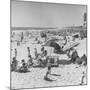 Sun Bathers at Hermosa Beach-null-Mounted Photographic Print