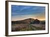 Sun Begins to Rise over a Rustic Old Barn.-Michael G Mill-Framed Photographic Print