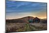 Sun Begins to Rise over a Rustic Old Barn.-Michael G Mill-Mounted Photographic Print