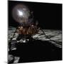 Sun behind a Lunar Lander-null-Mounted Photographic Print