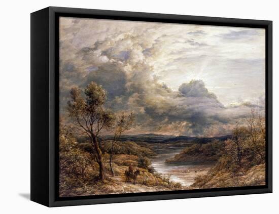 Sun Behind Clouds, 1874-John Linnell-Framed Stretched Canvas